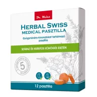 Herbal Swiss Medical pasztilla köhögés esetén (12 db)