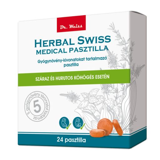 Herbal Swiss Medical pasztilla (24 db)